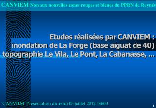 CANVIEM Présentation du jeudi 05 juillet 2012 18h00