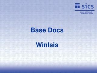 Base Docs WinIsis