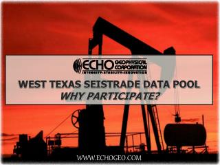 WEST TEXAS SEISTRADE DATA POOL WHY PARTICIPATE?