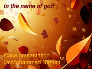 In the name of god