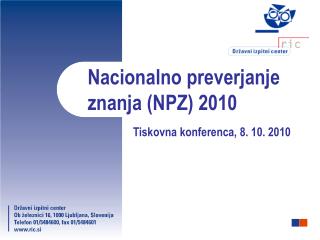 Nacionalno preverjanje znanja (NPZ) 2010