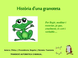 Història d’una granoteta