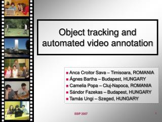Object tracking and automated video annotation