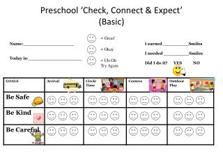 Preschool ‘Check, Connect & Expect’ (Basic)