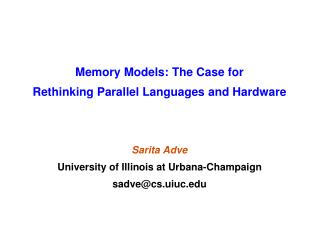 Memory Consistency Models