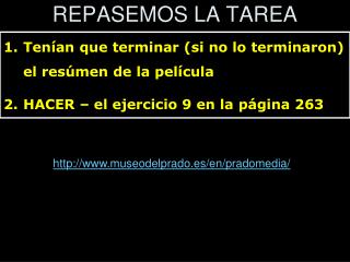 REPASEMOS LA TAREA