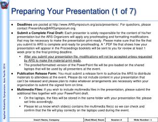 Preparing Your Presentation (1 of 7)