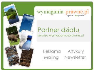 Partner działu serwisu wymagania-prawne.pl