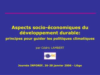 Journée INFOREF, 26-28 janvier 2006 - Liège