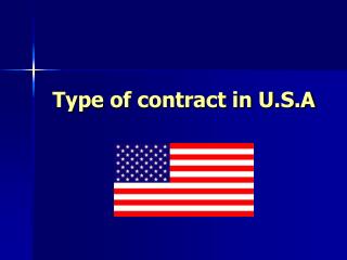 Type of contract in U.S.A