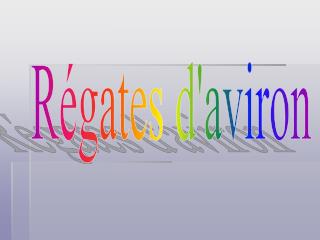 Régates d'aviron