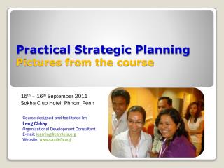 Practical Strategic Planning Pictures from the course