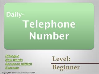 Daily- Telephone Number
