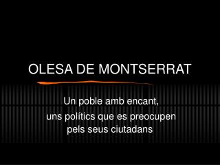 OLESA DE MONTSERRAT