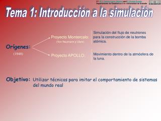 Tema 1: Introducción a la simulación