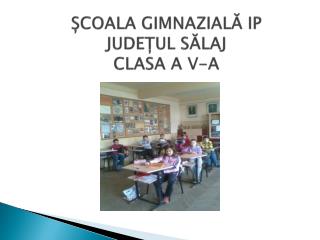 ȘCOALA GIMNAZIALĂ IP JUDEȚUL SĂLAJ CLASA A V-A