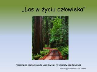 „Las w życiu człowieka”