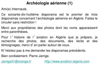 Archéologie aérienne (1) Ami(e) Internaute,