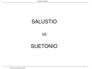 SALUSTIO VS SUETONIO