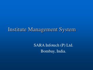 Institute Management System
