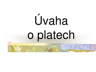 Úvaha o plat ech