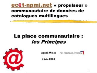 ec t-npmi « propulseur » communautaire de données de catalogues multilingues