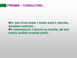 FIREMN Í – CONSULTING…