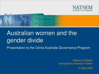 Australian women and the gender divide