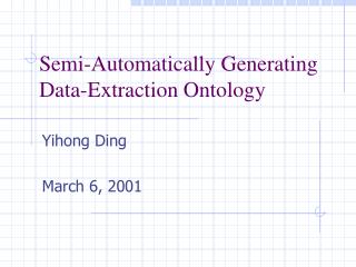 Semi-Automatically Generating Data-Extraction Ontology