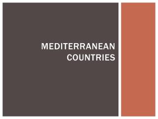 Mediterranean Countries