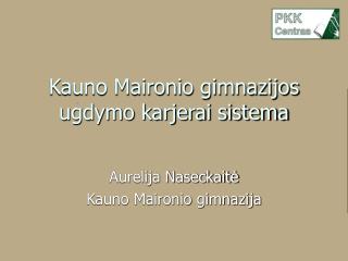 Kauno Maironio gimnazijos ugdymo karjerai sistema