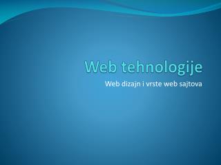 Web tehnologije