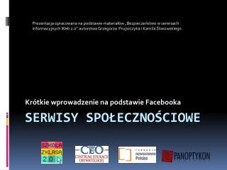 SERWISY SPOŁECZNOŚCIOWE