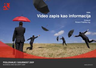 TEMA: Video zapis kao informacija