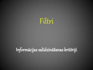 Filtri