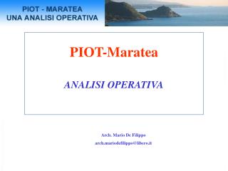 PIOT-Maratea ANALISI OPERATIVA
