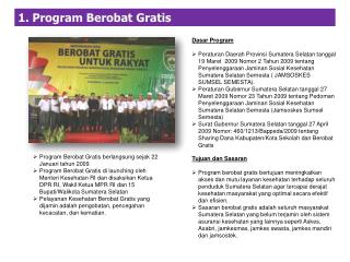 1. Program Berobat Gratis