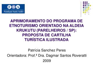 Patrícia Sanchez Peres Orientadora: Prof.ª Dra. Dagmar Santos Roveratti 2009