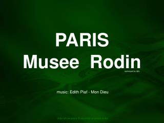 PARIS Musee Rodin