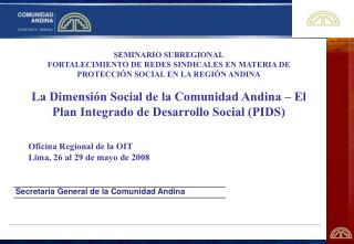 Secretaria General de la Comunidad Andina