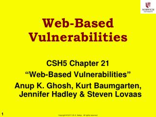 Web-Based Vulnerabilities