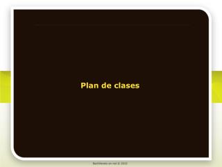 Plan de clases