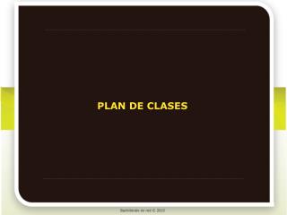 PLAN DE CLASES