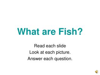 What are Fish?