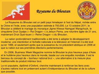 Royaume du Bhoutan