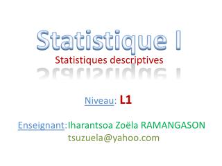 Statistique I