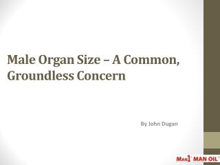 Male Organ Size – A Common, Groundless Concern