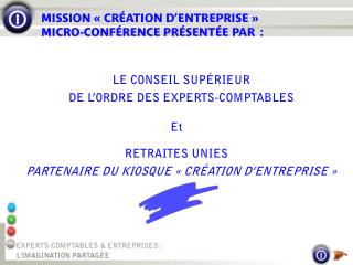 MISSION « CRÉATION D’ENTREPRISE »
