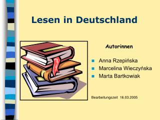 Lesen in Deutschland