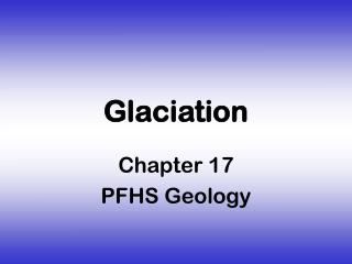 Glaciation